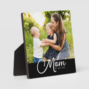 Mama hat Skript Schwarz Foto erstellt  Fotoplatte