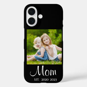 Mama hat Skript Schwarz Foto Etui Mate iPhone 16 Hülle