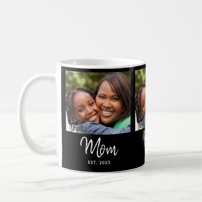 Mama hat Skript Schwarz Foto Kaffeetasse (Links)