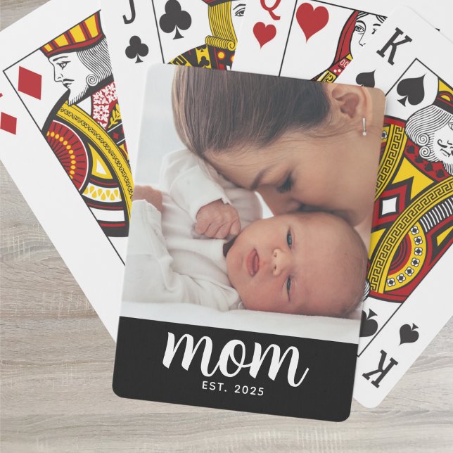 Mama hat Skript Schwarz Foto Spielkarten (Von Creator hochgeladen)