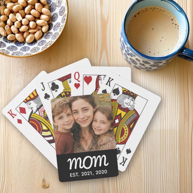 Mama hat Skript Schwarz Foto Spielkarten (Von Creator hochgeladen)