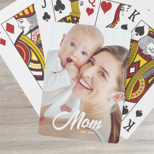 Mama hat Skript Schwarz Foto Spielkarten (Von Creator hochgeladen)