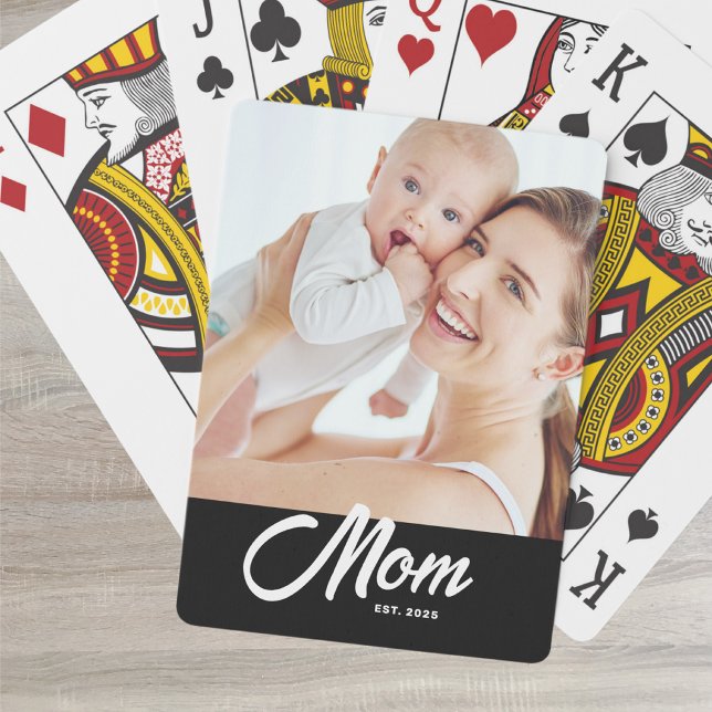 Mama hat Skript Schwarz Foto Spielkarten (Von Creator hochgeladen)
