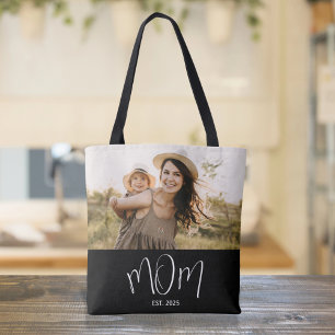 Mama hat Skript Schwarz Foto Tasche