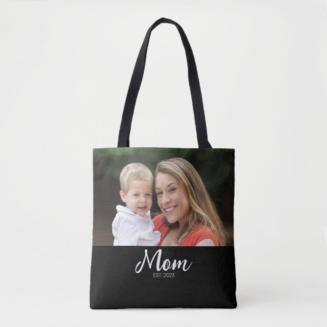 Mama hat Skript Schwarz Foto-Tasche Tasche (Vorderseite)
