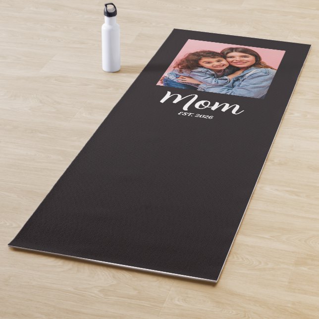 Mama hat Skript Schwarz Foto  Yogamatte (Beispiel)
