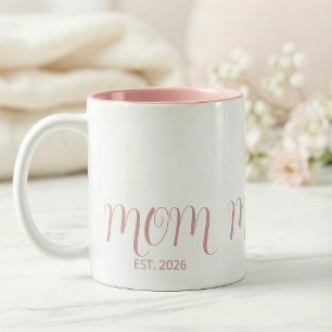 Mama hat Sweet Pink Schriftzug Neue Mama Geschenk  Zweifarbige Tasse