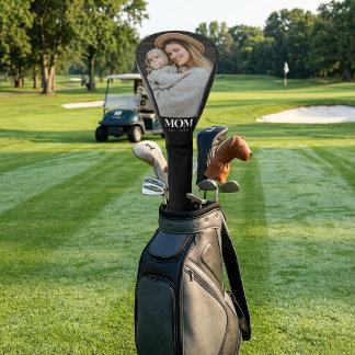 Mama hat Weiße Typografie Foto-Geschenk gegründet Golf Headcover