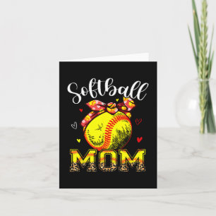 Mama Headband Leopard Softball Ball Mütter Day Mam Karte