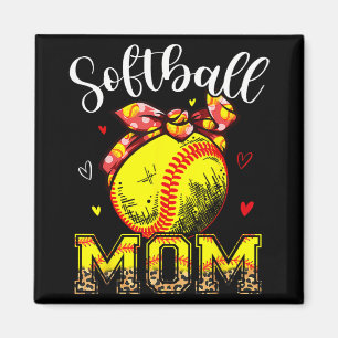 Mama Headband Leopard Softball Ball Mütter Day Mam Magnet