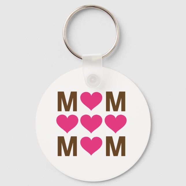 Mama Heart Cross - 2.25" Basic Button Schlüsselanh Schlüsselanhänger (Vorderseite)