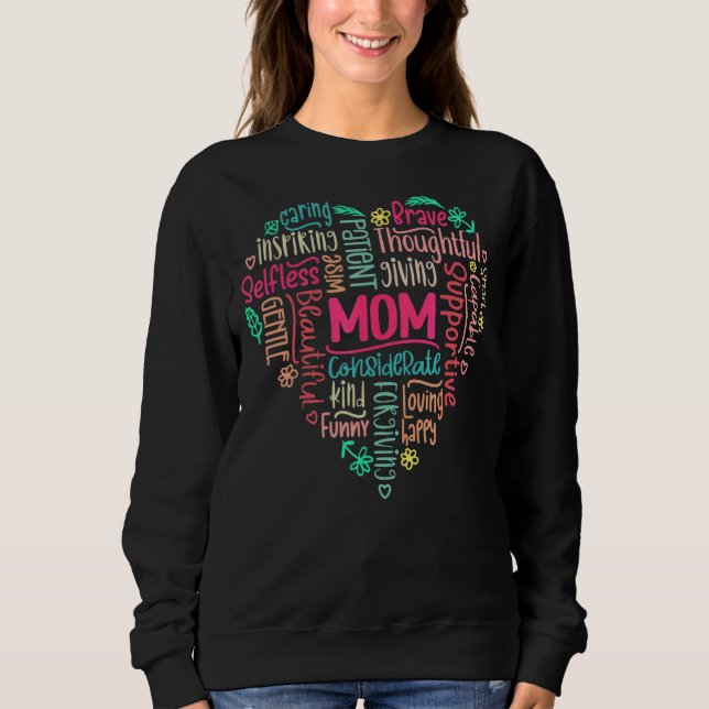Mama Heart Girl Mama Mutter Mutter Mutter Mutter M Sweatshirt (Vorderseite)