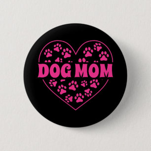 Mama Heart Mothers Day Golden Retriever Hund Mama Button
