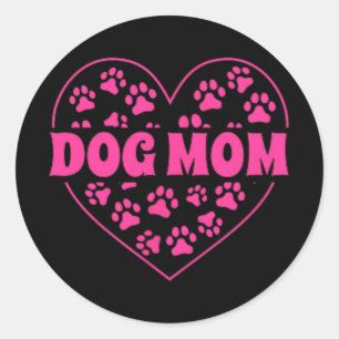 Mama Heart Mothers Day Golden Retriever Hund Mama Runder Aufkleber