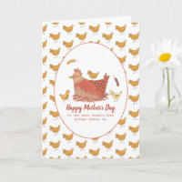 Mama Hen and Chicks Funny Mother Day