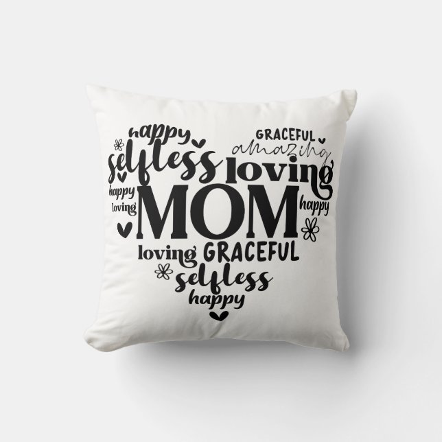 Mama Herz Kissen (Vorderseite)