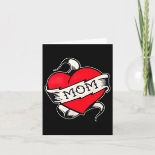 Mama Herz Traditionelle Altschule Tattoo Flash Karte