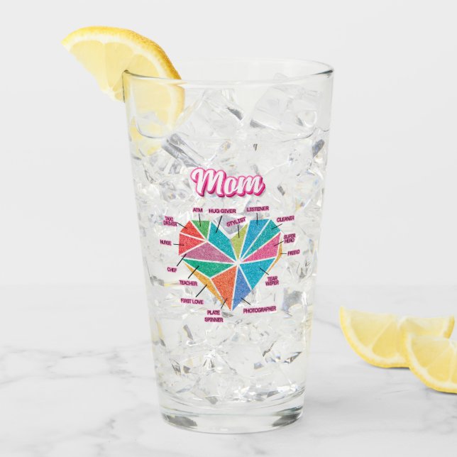 Mama Herzstück Mama Titel Glas (Vorderseite Ice)
