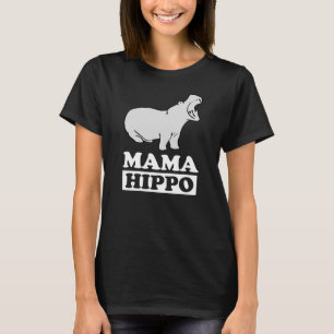 Mama Hippo Animal T - Shirt Mutter Mama Geschenk