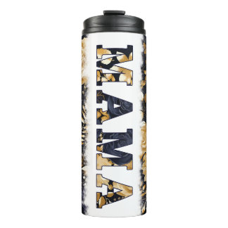 MAMA Hübsch Navy/Gold Floral Tumbler Thermosbecher
