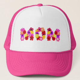 Mama Hübsche florale Typografie Design Trucker Hat Truckerkappe