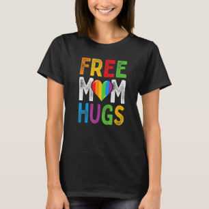 Mama Hugs Boho Rainbow Heart Gay Lgbt Pride m T-Shirt