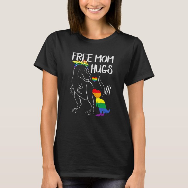 Mama Hugs Dinosaur Rex Mama Lgbt Lesbian Gay P T-Shirt (Vorderseite)