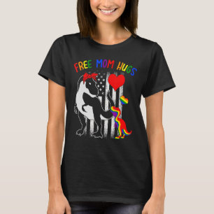 Mama Hugs Mamasaurus Dino Rainbow Rex Ally Lgb T-Shirt