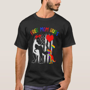 Mama Hugs Mamasaurus Dino Rainbow Rex Ally Lgb T-Shirt