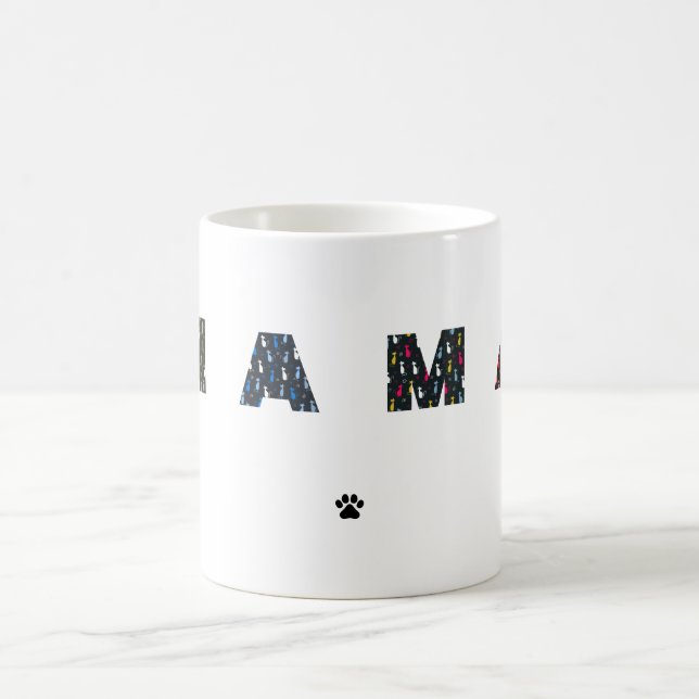 Mama Hund Katzenpfote Kaffeetasse (Mittel)