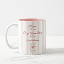 Mama Hund Oma & Oma Benutzerdefinierte Daten Rosa 
