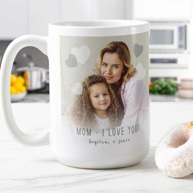 Mama I Liebe Sie Foto Herz Kaffeetasse (Von Creator hochgeladen)