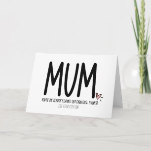 Mama Ich bin fabelhaft Dank Funny Mütter Day Karte