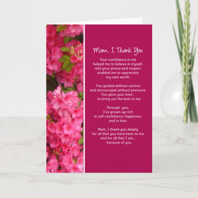 Mama, ich danke Ihnen... (Vorderseite)