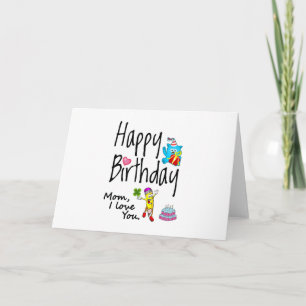 Mama, ich Liebe dich. Alles Gute zum Geburtstag. Karte