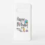 Mama, ich Liebe dich. Alles Gute zum Geburtstag. Samsung Galaxy S10 Hülle<br><div class="desc">Herzlichen Glückwunsch zum Geburtstag der besten Mutter der Welt. Ein lustiges und niedliche Geburtstag Design mit einem hübschen Teddybär mit einem Geschenk und einem lustigen Bleistift,  der die Geburtstagswünsche schreibt. Ein perfektes Spiel für Kleidung.</div>