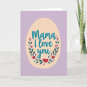 Mama ich liebe dich Florale Kunstkarte Karte