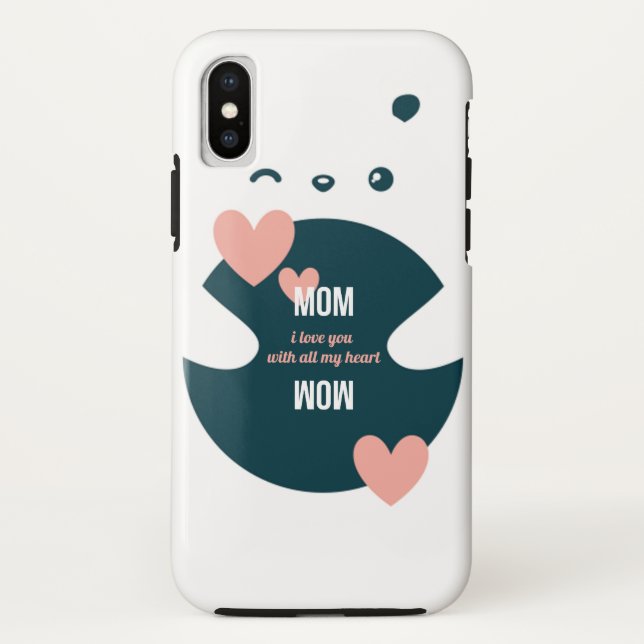 Mama, ich Liebe dich mit meinem ganzen herzsüßen V Case-Mate iPhone Hülle (Rückseite)