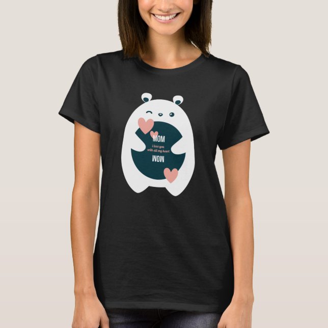 Mama, ich Liebe dich mit meinem ganzen herzsüßen V T-Shirt (Vorderseite)