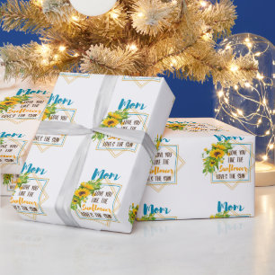 Mama ich Liebe Sie mögen die Sonnenblumen Lieben d Geschenkpapier