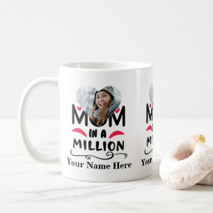 Mama im Foto eines benutzerdefinierten Herzens am Kaffeetasse