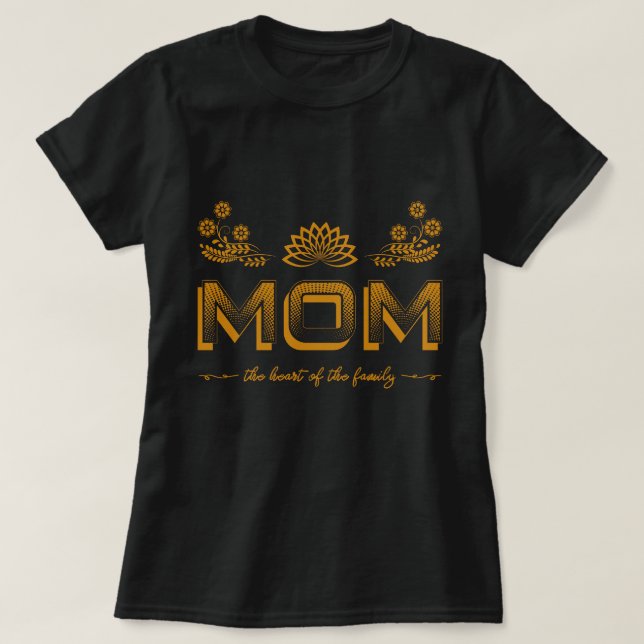 Mama im Herzen der Familie T-Shirt (Design vorne)