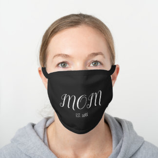 Mama im Jahr des Jahrestags Schwarze Baumwoll Mund-Nasen-Maske