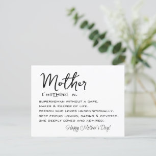 Mama im Wörterbuch Definition der Mama-Karte Feiertagspostkarte