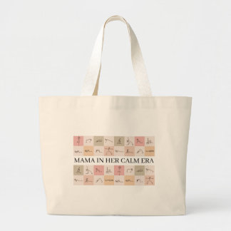 Mama In Her Calm Era Yoga Aesthetic Design Jumbo Stoffbeutel