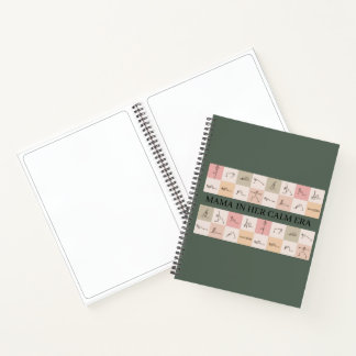 Mama In Her Calm Era Yoga Aesthetic Design Notizbuch