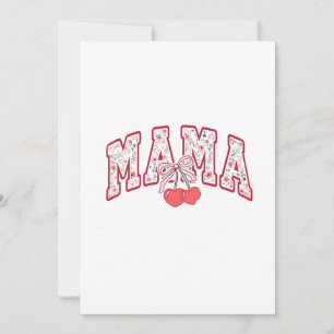 Mama ist 2025 Mothers Day Coquette Schleife Einladung