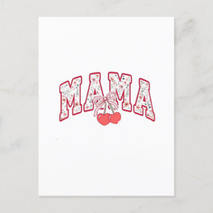 Mama ist 2025 Mothers Day Coquette Schleife Postkarte