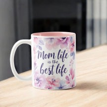 Mama ist das beste Leben | Aquarellfarbene Mama