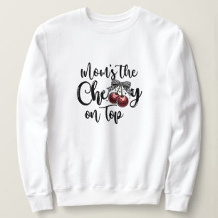 Mama ist die Kirsche auf dem süßen karierten Schle Sweatshirt